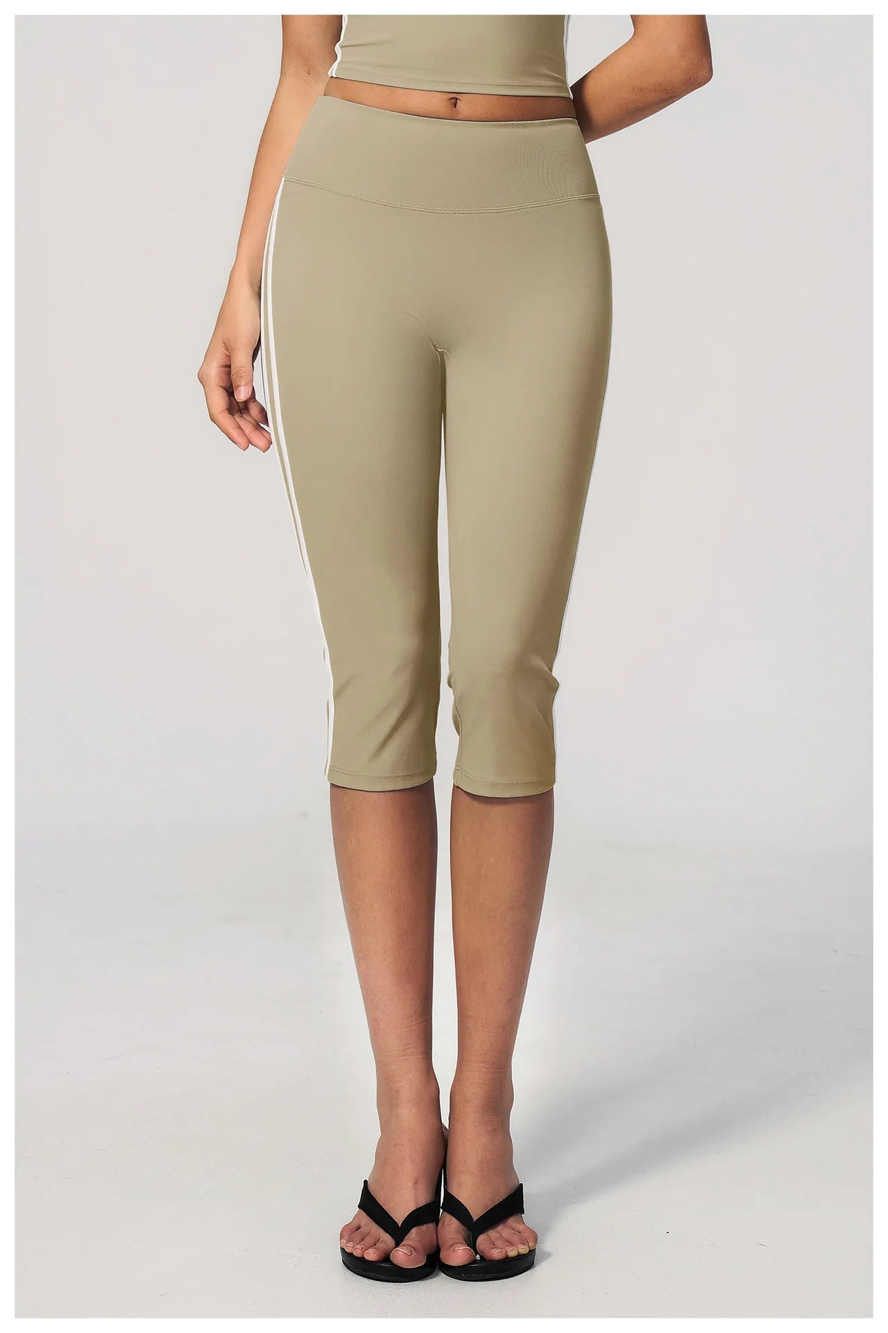 Yoga Capri Pants Women Fitness Leggings Running Cycling Pants Breathable Sports Leggings High Waist Summer Workout Gym Clothing