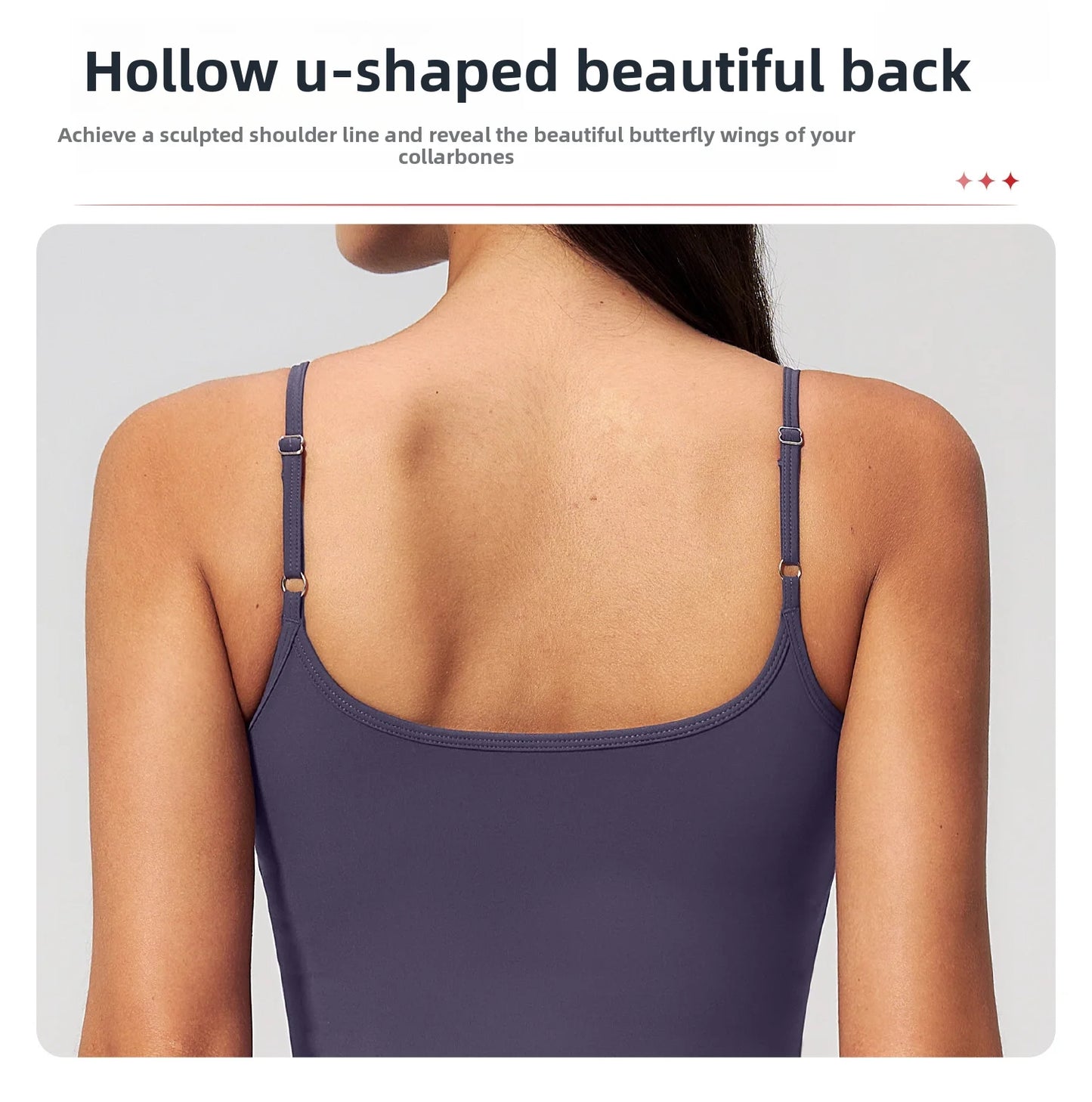Juren Gym Tank Top With Built In Bra Women's Yoga Clothing Summer Running Square Neck Fitness Vest Beautiful Back Sports Workout
