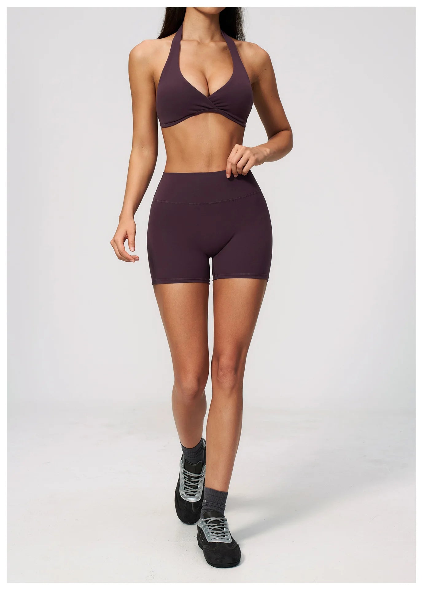 Summer Sports Bra Women Sexy Halter Top High Support Push-up Open Back Gym Wear Impact Fitness Bra Yoga Yops Workout Underwear