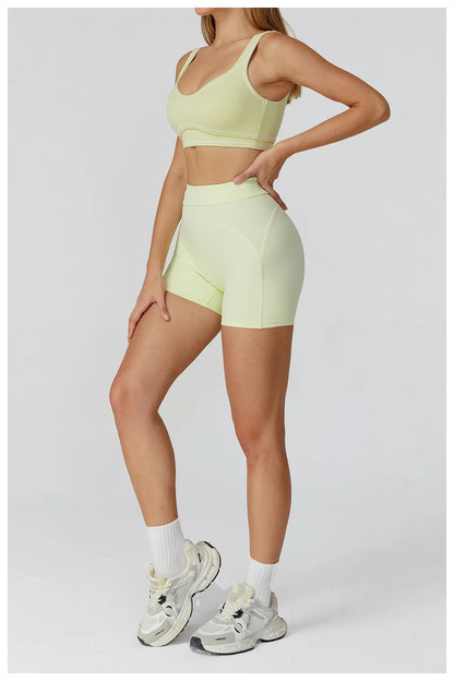 Yoga Shorts Women Fitness Shorts Running Cycling Shorts Breathable Sports Leggings High Waist Tights Workout Gym Summer Shorts