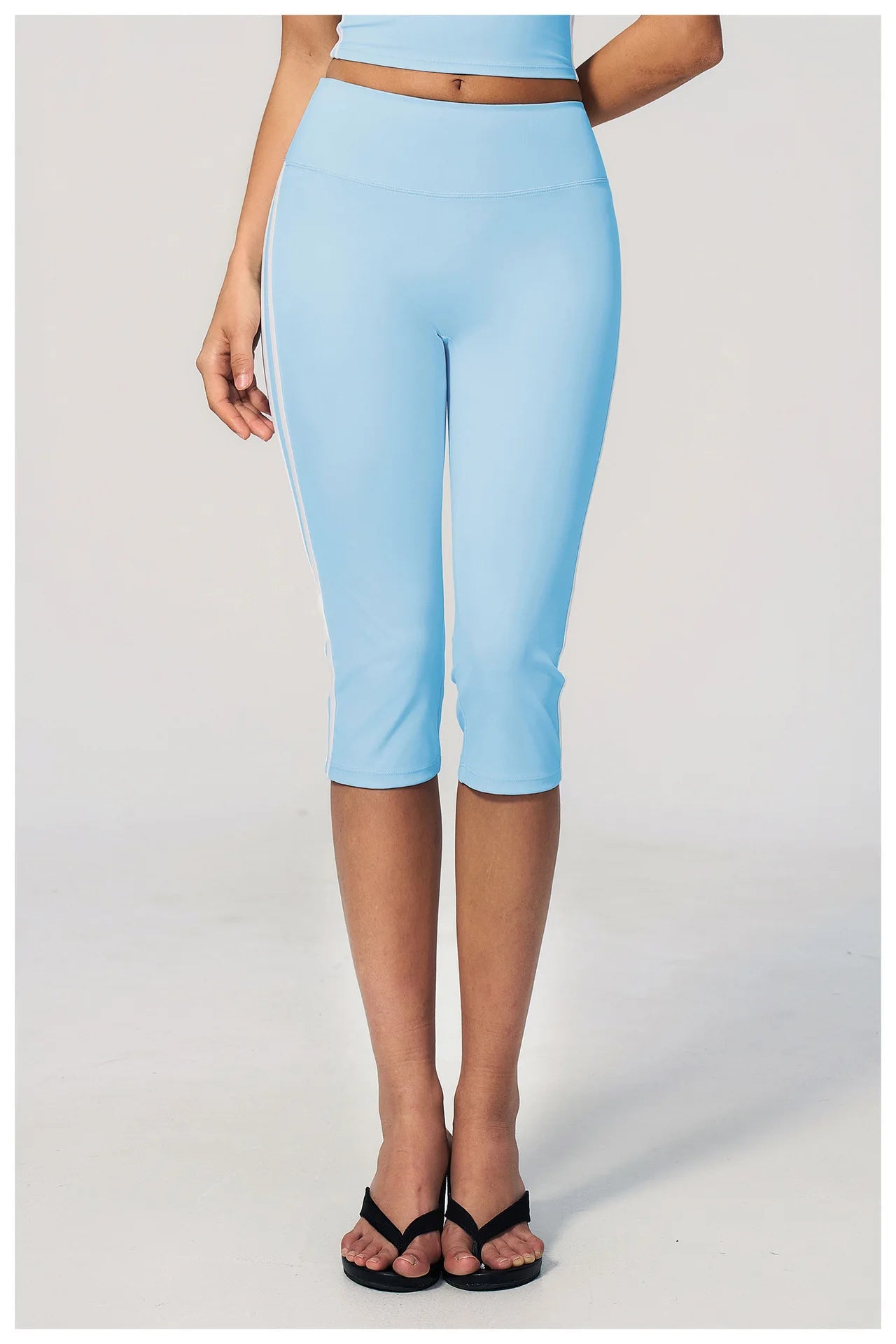 Yoga Capri Pants Women Fitness Leggings Running Cycling Pants Breathable Sports Leggings High Waist Summer Workout Gym Clothing