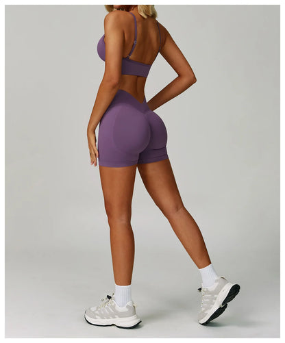 Seamless Yoga Shorts Women High Waist Workout Shorts Fitness Shorts Yoga Lift Butt Fitness Ladies Yoga Gym Running Short Pants