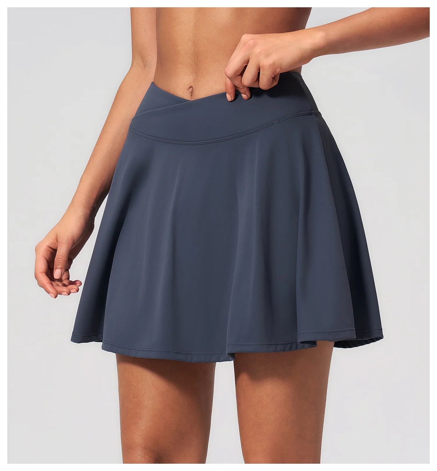 Yoga Short Skirt Women's Sports Short Skirt Quick Drying Running Fitness Badminton Skirt Half Body Anti Light Tennis Skirt Women