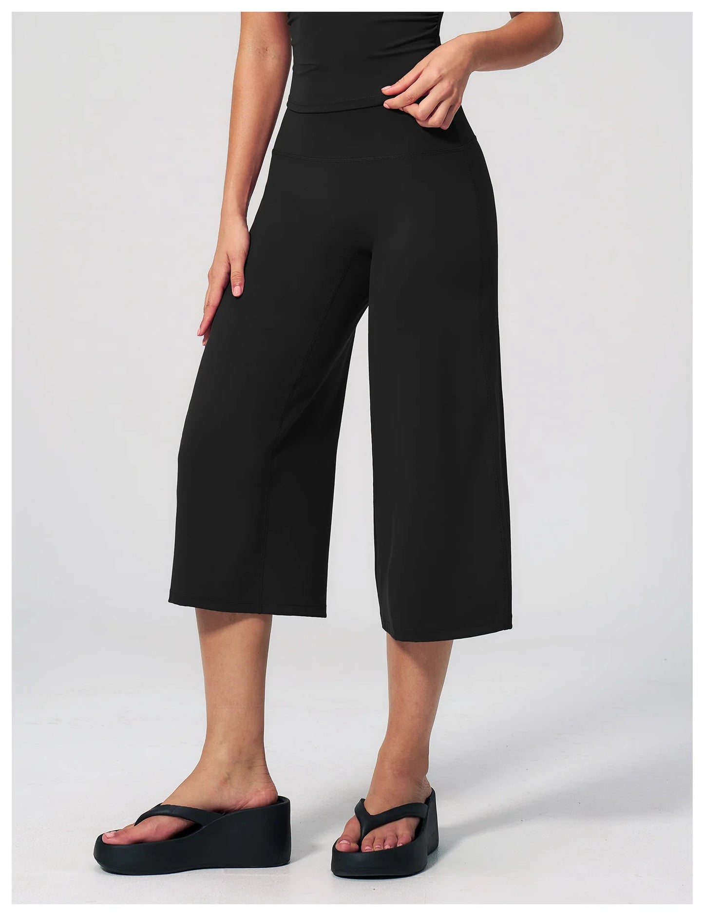 Summer Cropped Pants Yoga Pants Women Gym Workout Running High Waisted Quick Drying Loose Sports Pants Fitness Pants Yoga Pants