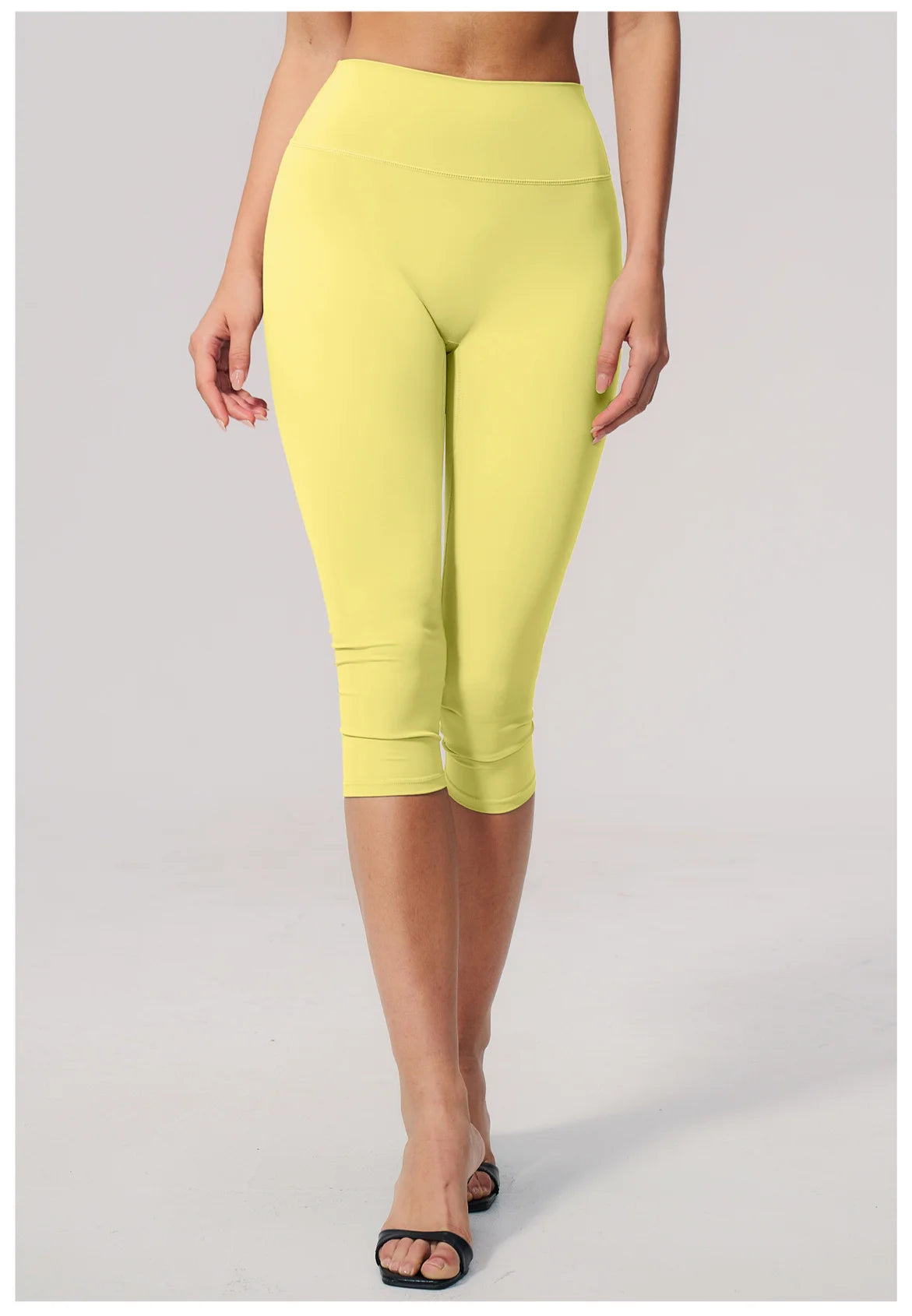 Women's High Waist Yoga Capri Pants Butt Lift Leggings Squat Proof Tummy Control Workout Sports Breathable Running Summer Tights