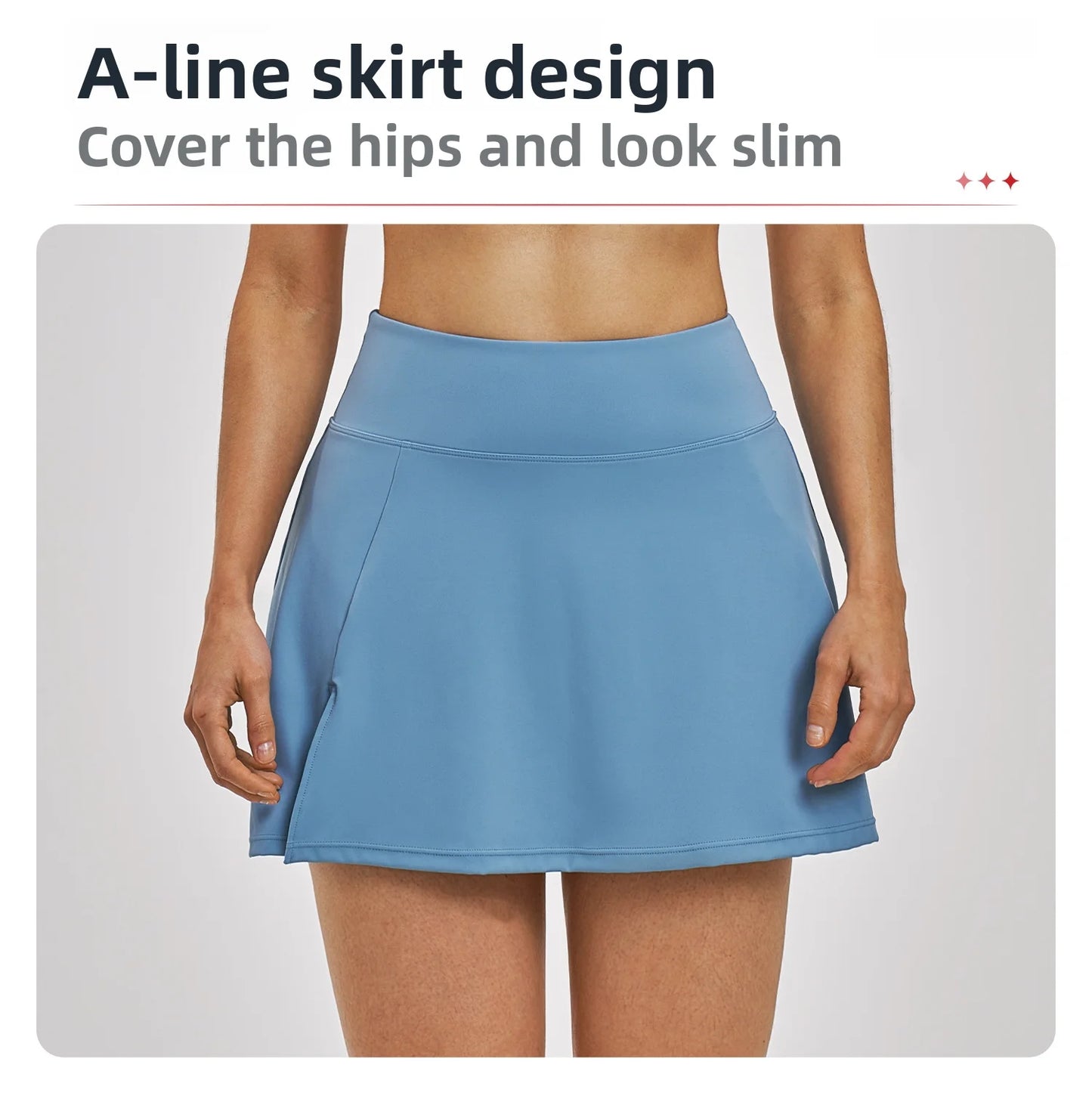Outdoor Sports Yoga Skirt Women Badminton Tennis Skirt High Waist Breathable Sweat Skirt Active Athletic Yoga Fitness Skirt
