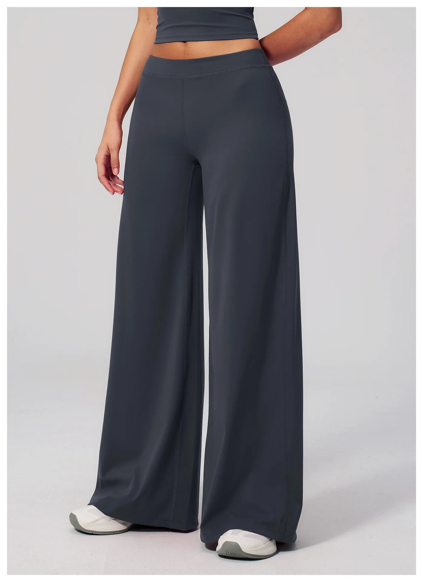 Summer Straight Leg Bottoms Women High Waist Yoga Pants GYM Leggings Naked Feel Pilates Running Fitness Workout Sports Trousers
