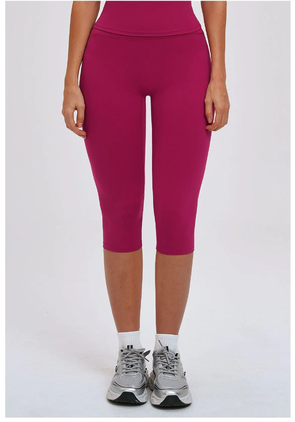 Yoga Pants Women Cropped Pants Sports Pants Fitness Leggings Tights Breathable Quick-drying High Waist Running Workout Pants