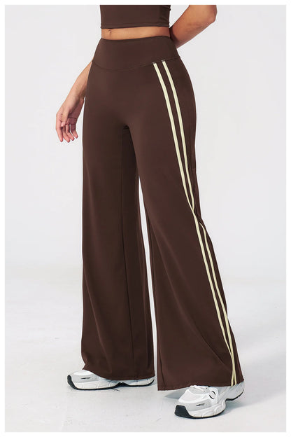 JUREN Straight Leg Bottoms Women's Mid-Waist Yoga Pants Gym Leggings Workout Leggings Naked Feel Pilates Running Sports Trousers