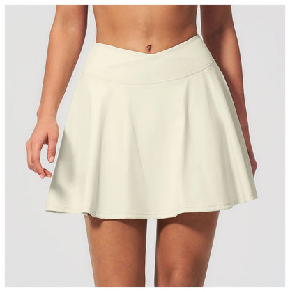 Yoga Short Skirt Women's Sports Short Skirt Quick Drying Running Fitness Badminton Skirt Half Body Anti Light Tennis Skirt Women