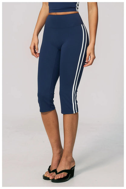 Yoga Capri Pants Women Fitness Leggings Running Cycling Pants Breathable Sports Leggings High Waist Summer Workout Gym Clothing