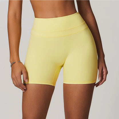 JUREN High Waist Sports Short Women Yoga Shorts Breathable Fitness Tight Women Yoga Legging Shorts Cycling Athletic Gym Shorts