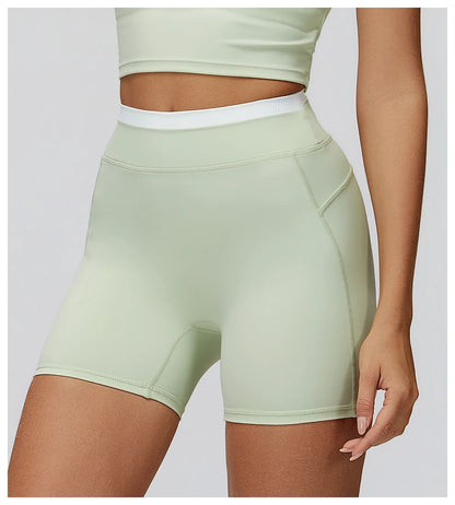 Summer Shorts Women Yoga Shorts High Waist Workout Shorts Fitness Yoga Lift Butt Fitness Yoga Gym Running Short Pants Sportswear