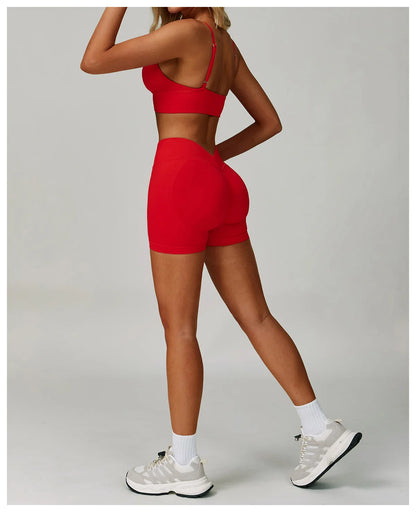 Seamless Yoga Shorts Women High Waist Workout Shorts Fitness Shorts Yoga Lift Butt Fitness Ladies Yoga Gym Running Short Pants