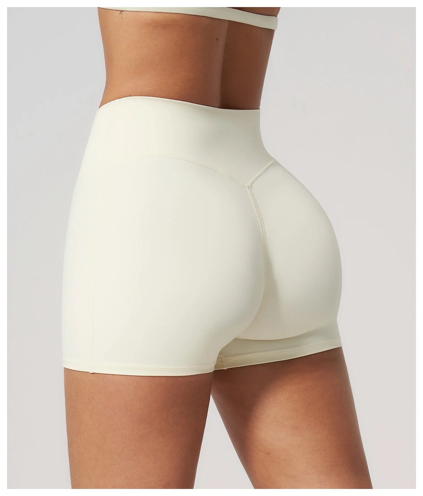 JUREN Yoga Shorts Women Fitness Shorts Running Cycling Shorts Breathable Sports Leggings High Waist Summer Workout Gym Shorts