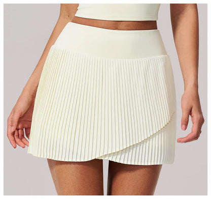 Yoga Pleated Skirt Sports Skirt for Women Quick-drying Badminton Tennis Trousers Skirt Fitness Half-body Pleated Skirt Shorts