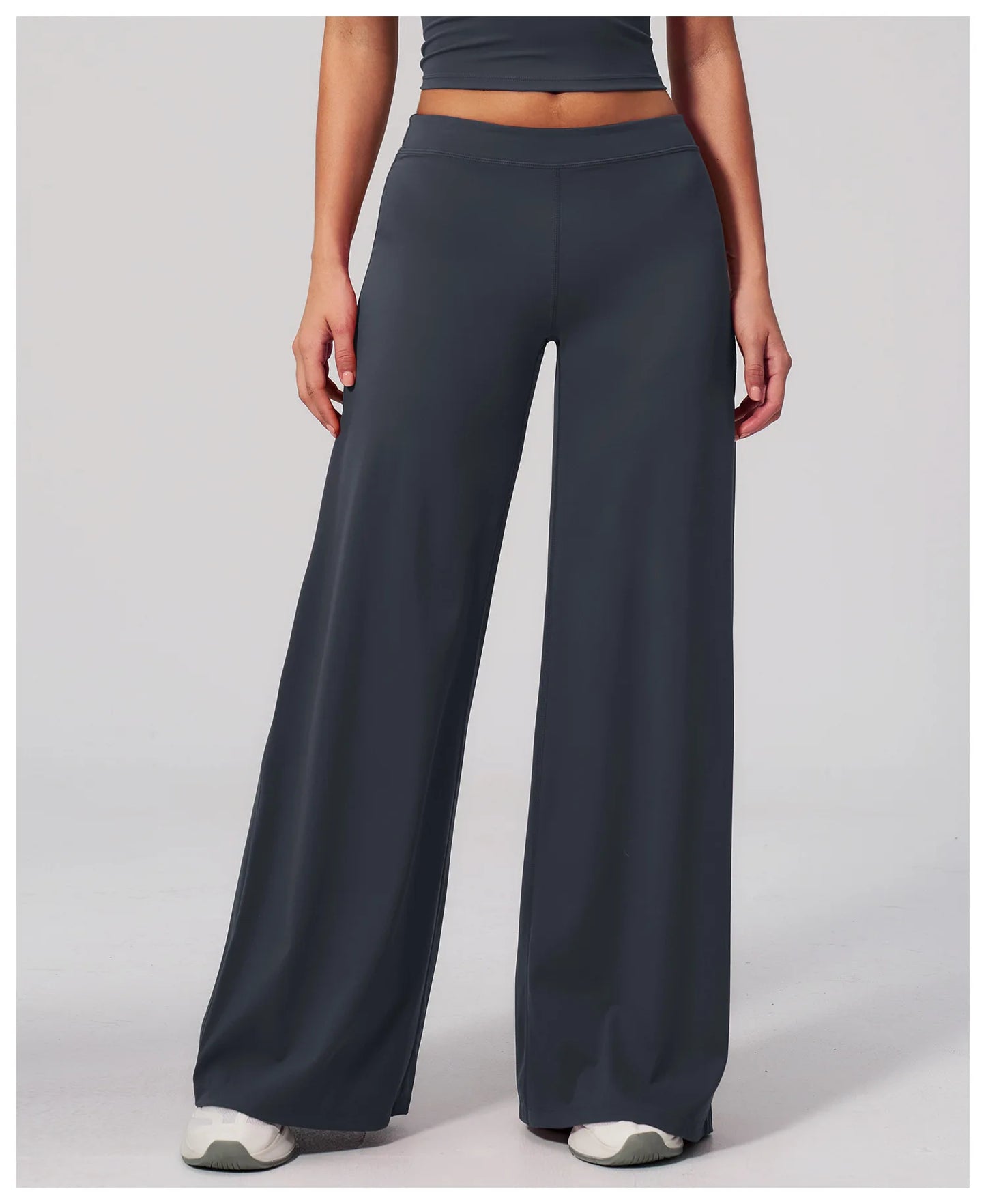 Summer Straight Leg Bottoms Women High Waist Yoga Pants GYM Leggings Naked Feel Pilates Running Fitness Workout Sports Trousers
