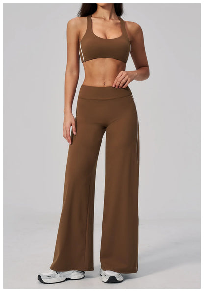 Yoga Pants, Women's Fitness Pants High Waist Straight Leg Wide Leg Pants Casual Pants Sports Outdoor Cycling Running Pants
