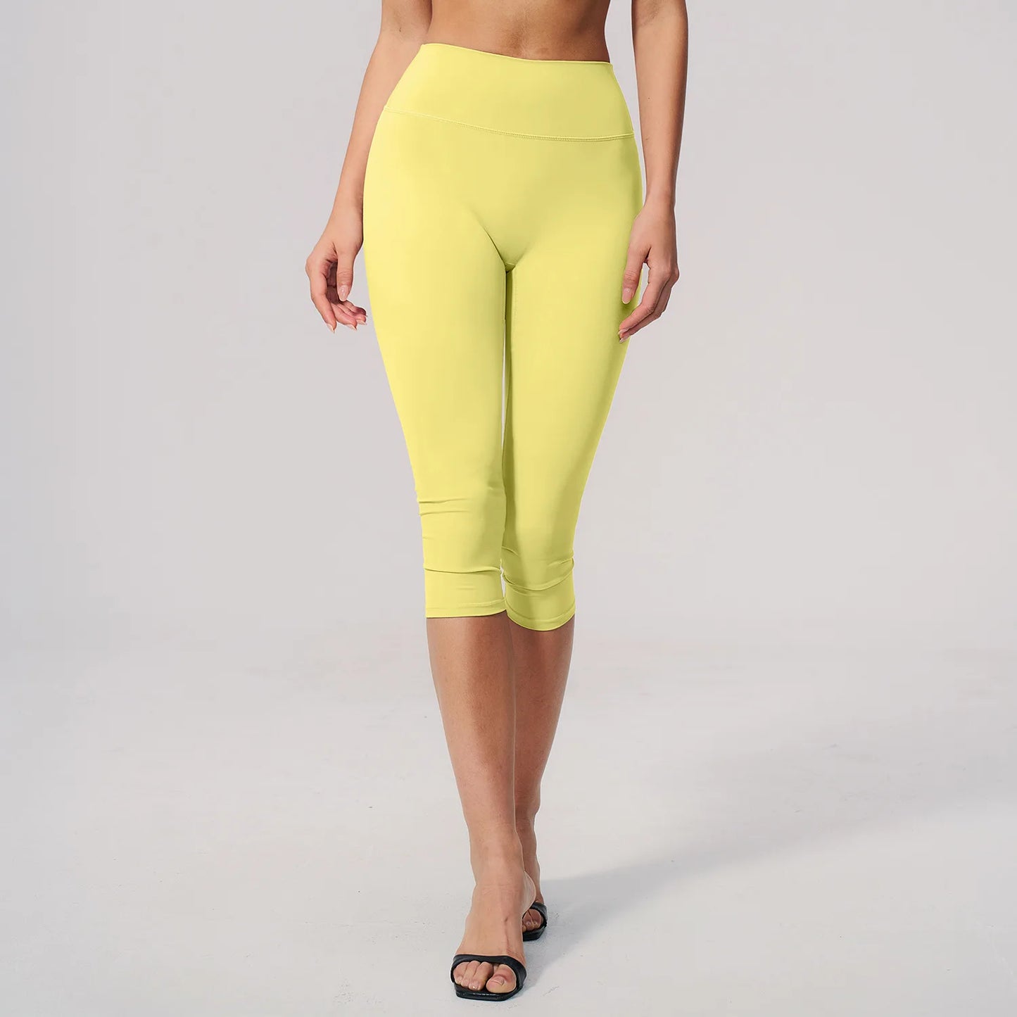 Women's High Waist Yoga Capri Pants Butt Lift Leggings Squat Proof Tummy Control Workout Sports Breathable Running Summer Tights