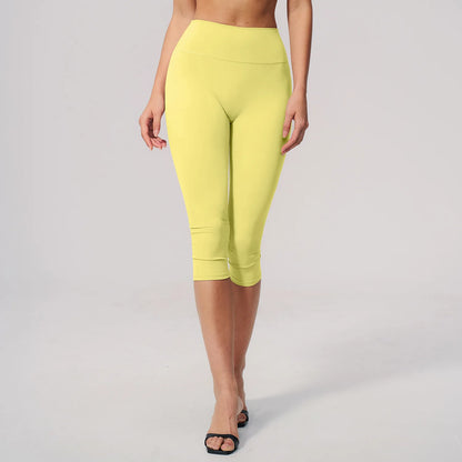 Women's High Waist Yoga Capri Pants Butt Lift Leggings Squat Proof Tummy Control Workout Sports Breathable Running Summer Tights