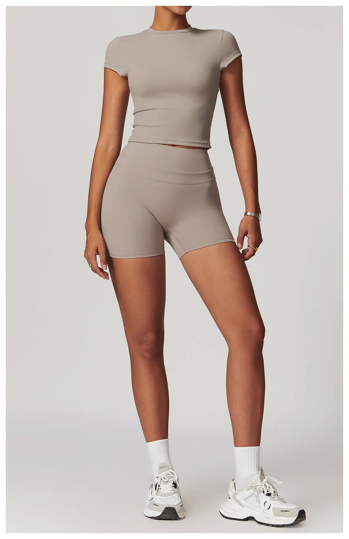 JUREN High Waist Sports Short Women Yoga Shorts Breathable Fitness Tight Women Yoga Legging Shorts Cycling Athletic Gym Shorts