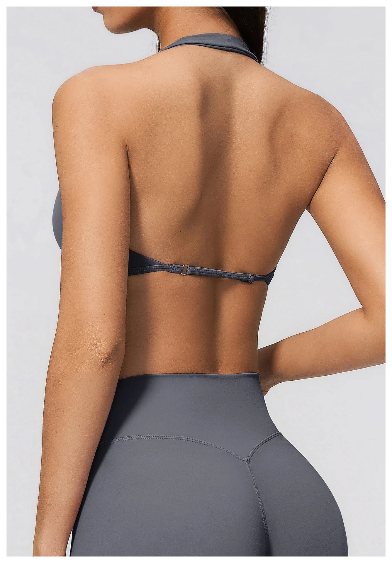 Summer Sports Bra Women Sexy Halter Top High Support Push-up Open Back Gym Wear Impact Fitness Bra Yoga Yops Workout Underwear