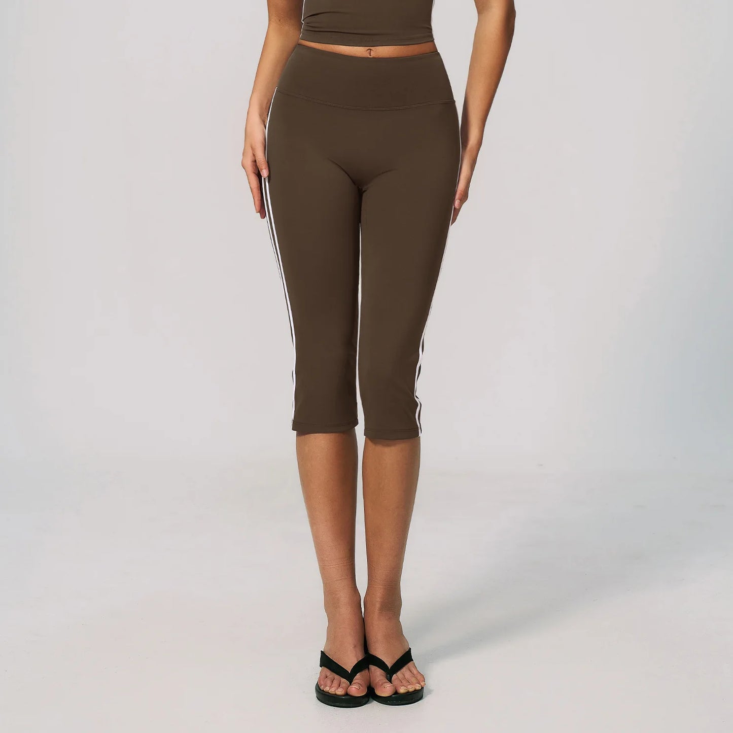 Yoga Capri Pants Women Fitness Leggings Running Cycling Pants Breathable Sports Leggings High Waist Summer Workout Gym Clothing