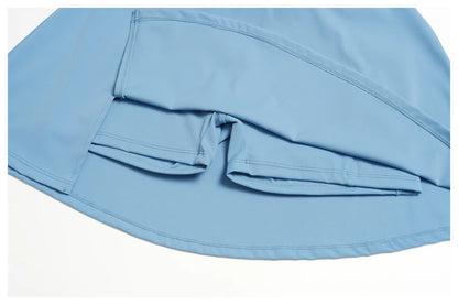 Outdoor Sports Yoga Skirt Women Badminton Tennis Skirt High Waist Breathable Sweat Skirt Active Athletic Yoga Fitness Skirt