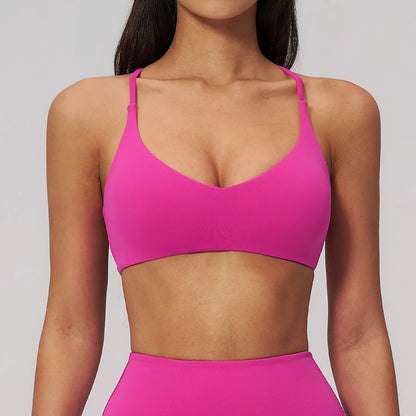 JUREN Women Sports Bra Top Push Up Fitness Underwear Summer Yoga Bra Sport Tops Women Breathable Running Vest Bralette Gym Bra