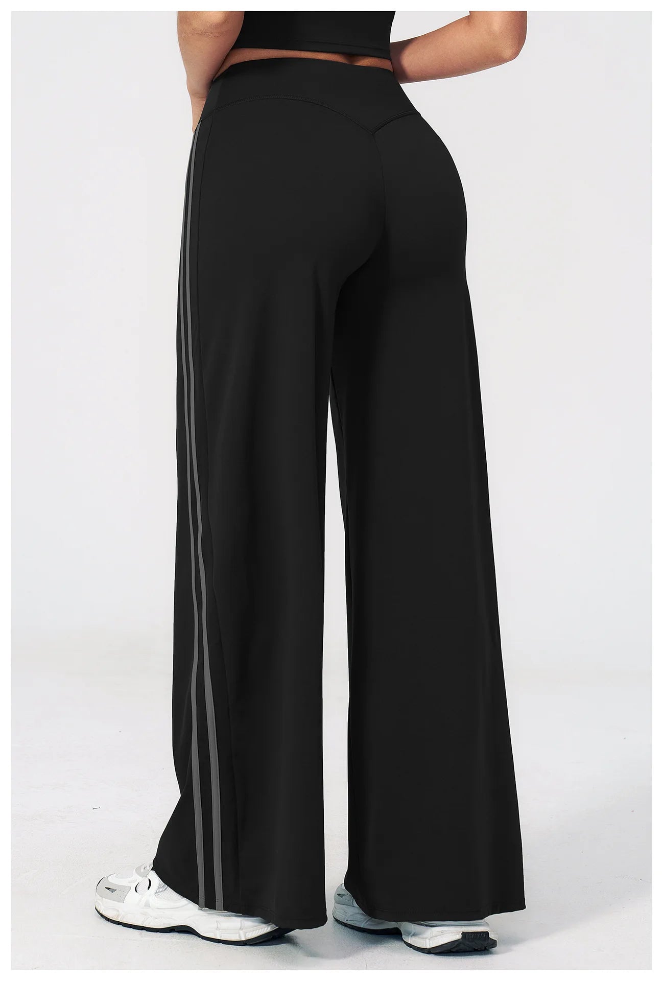 JUREN Straight Leg Bottoms Women's Mid-Waist Yoga Pants Gym Leggings Workout Leggings Naked Feel Pilates Running Sports Trousers