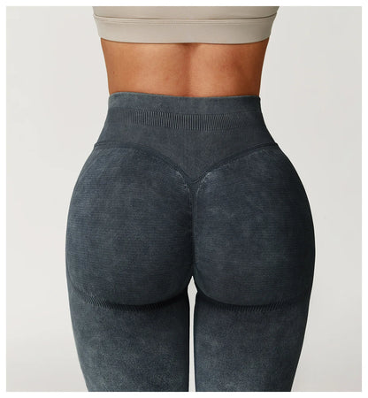 Yoga Pants Seamless Fitness Legging Women Sports Yoga Pant High Waist Ribbed Gym Clothes Fitness Workout Wear Scrunch Bum Tights