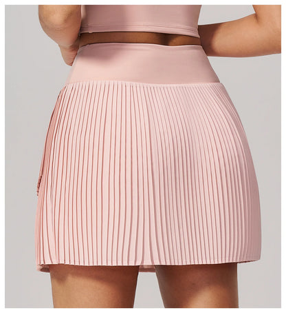 Yoga Pleated Skirt Sports Skirt for Women Quick-drying Badminton Tennis Trousers Skirt Fitness Half-body Pleated Skirt Shorts