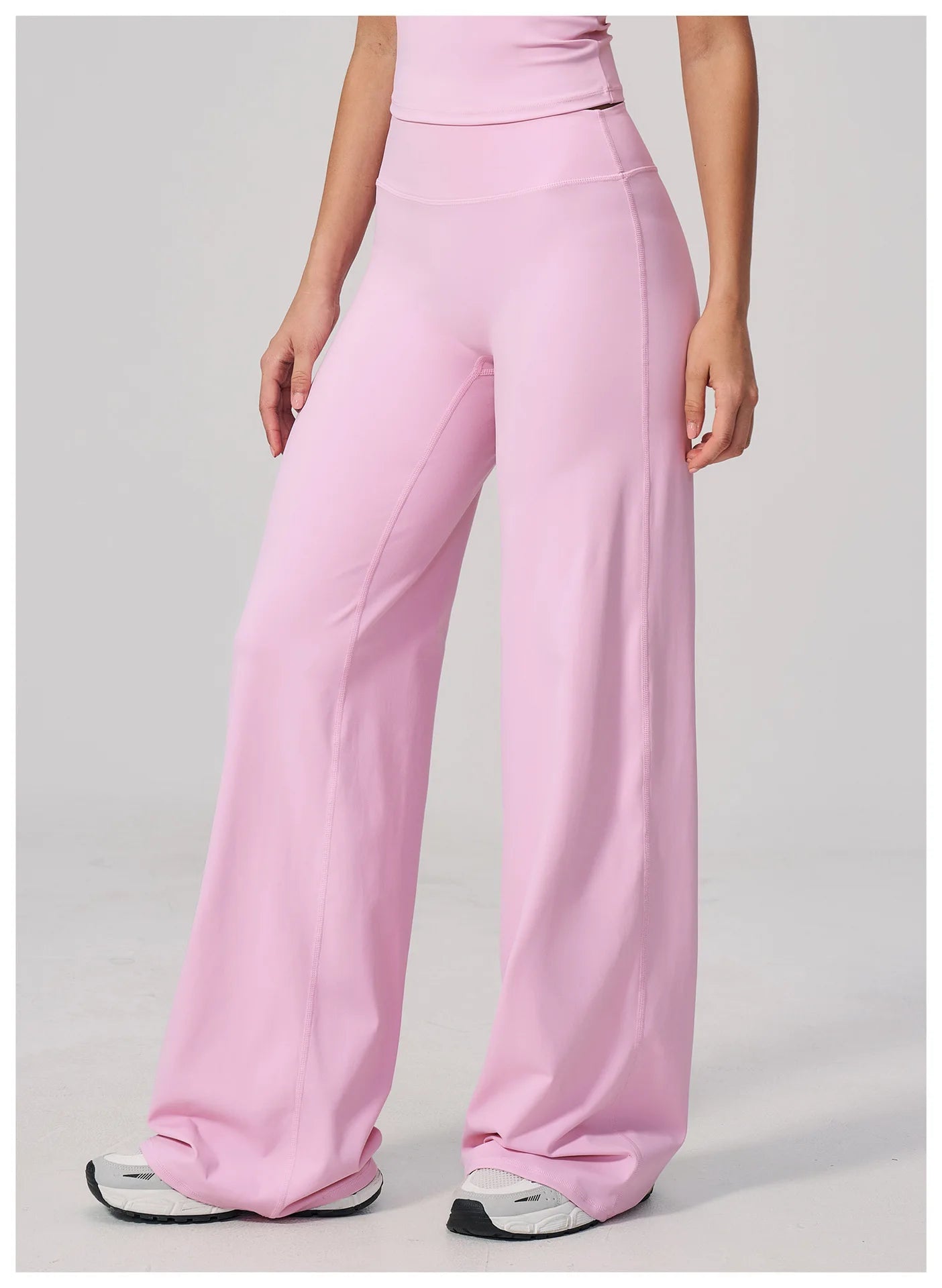 High Waist Wide Leg Yoga Pants Women Butt Lift Workout Trousers Flare Leggings Tummy Control Gym Fitness Straight Leg Bottoms