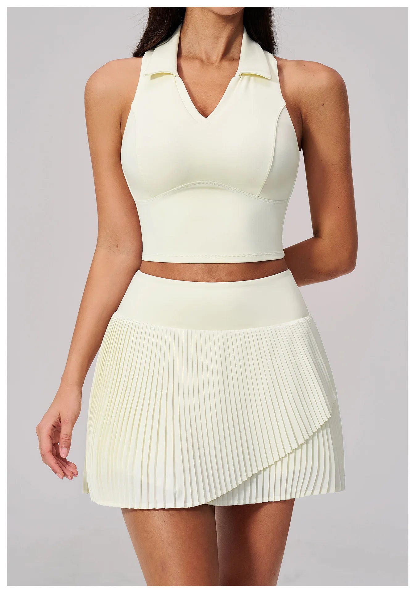 Yoga Pleated Skirt Sports Skirt for Women Quick-drying Badminton Tennis Trousers Skirt Fitness Half-body Pleated Skirt Shorts
