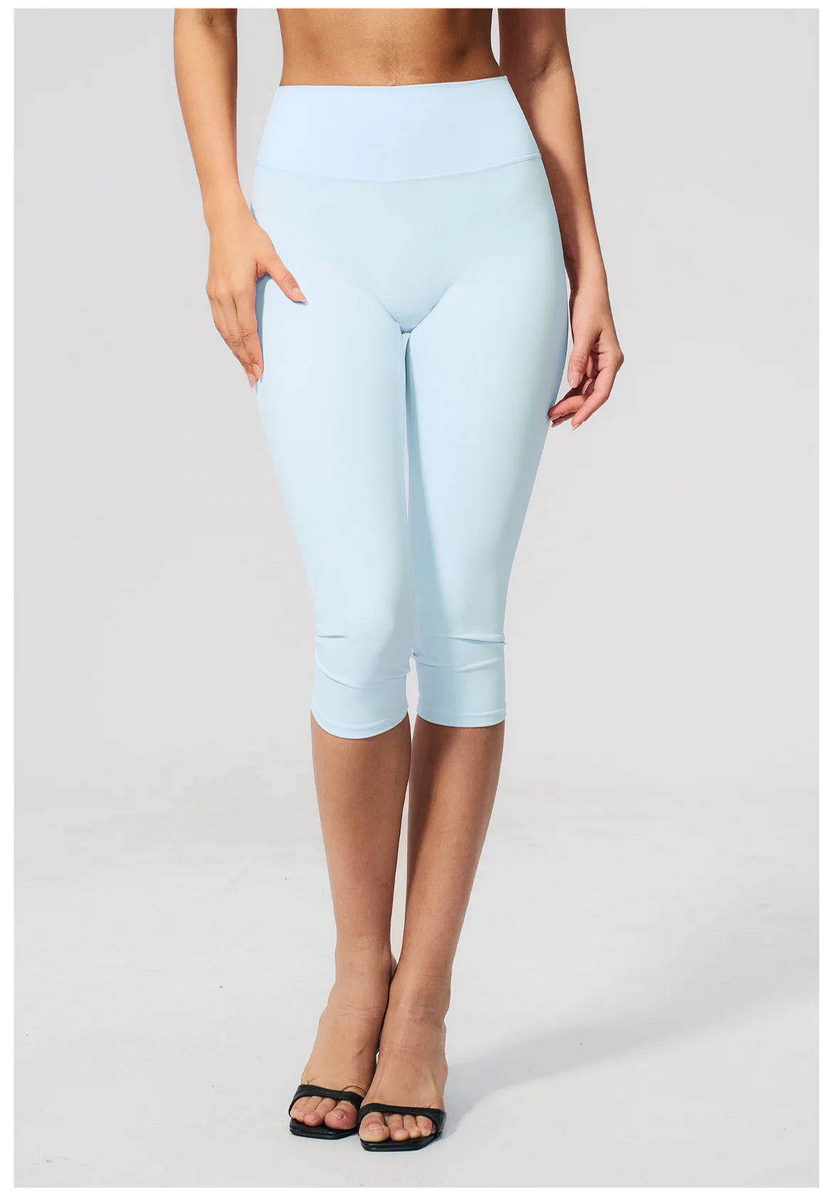Women's High Waist Yoga Capri Pants Butt Lift Leggings Squat Proof Tummy Control Workout Sports Breathable Running Summer Tights
