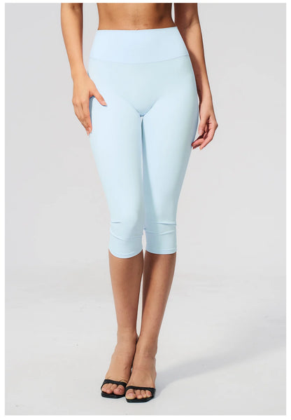 Women's High Waist Yoga Capri Pants Butt Lift Leggings Squat Proof Tummy Control Workout Sports Breathable Running Summer Tights