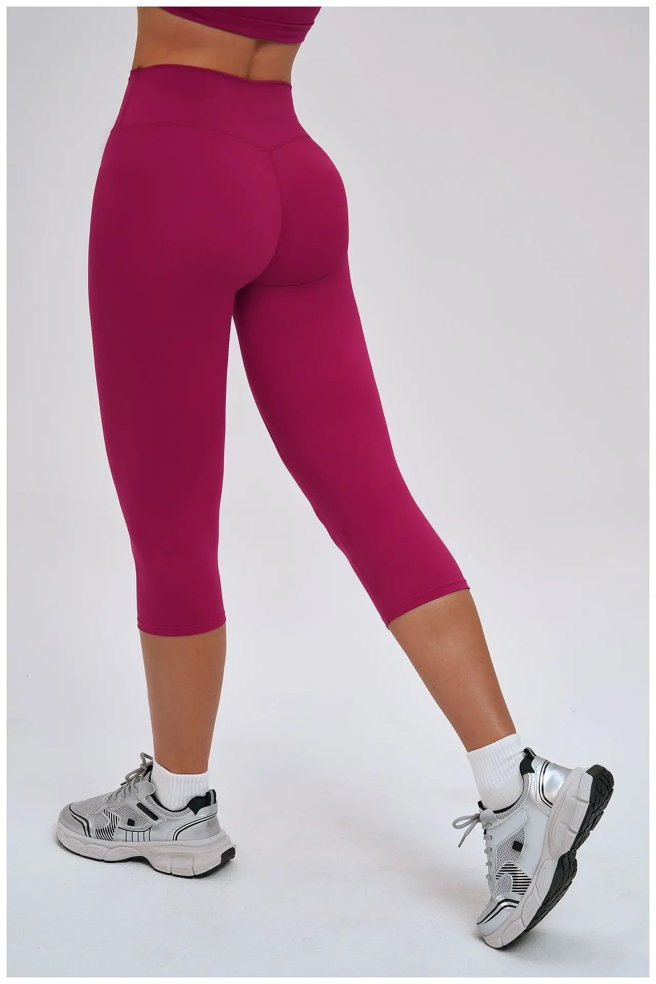 Women's High Waist Yoga Capri Pants Butt Lift Leggings Squat Proof Tummy Control Workout Sports Breathable Running Summer Tights