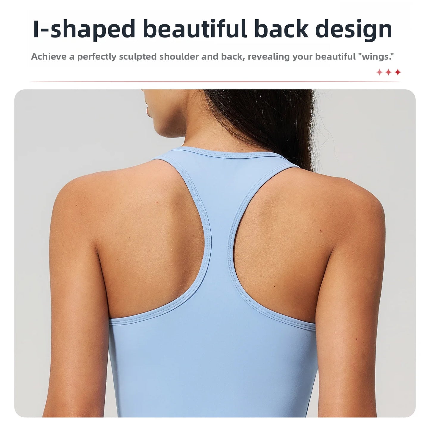 Yoga Vest Women Running Top Tank Top Short Sleeve I-shape Backless Gym Bra Running Workout Top Solid Color Nylon Fitness Top