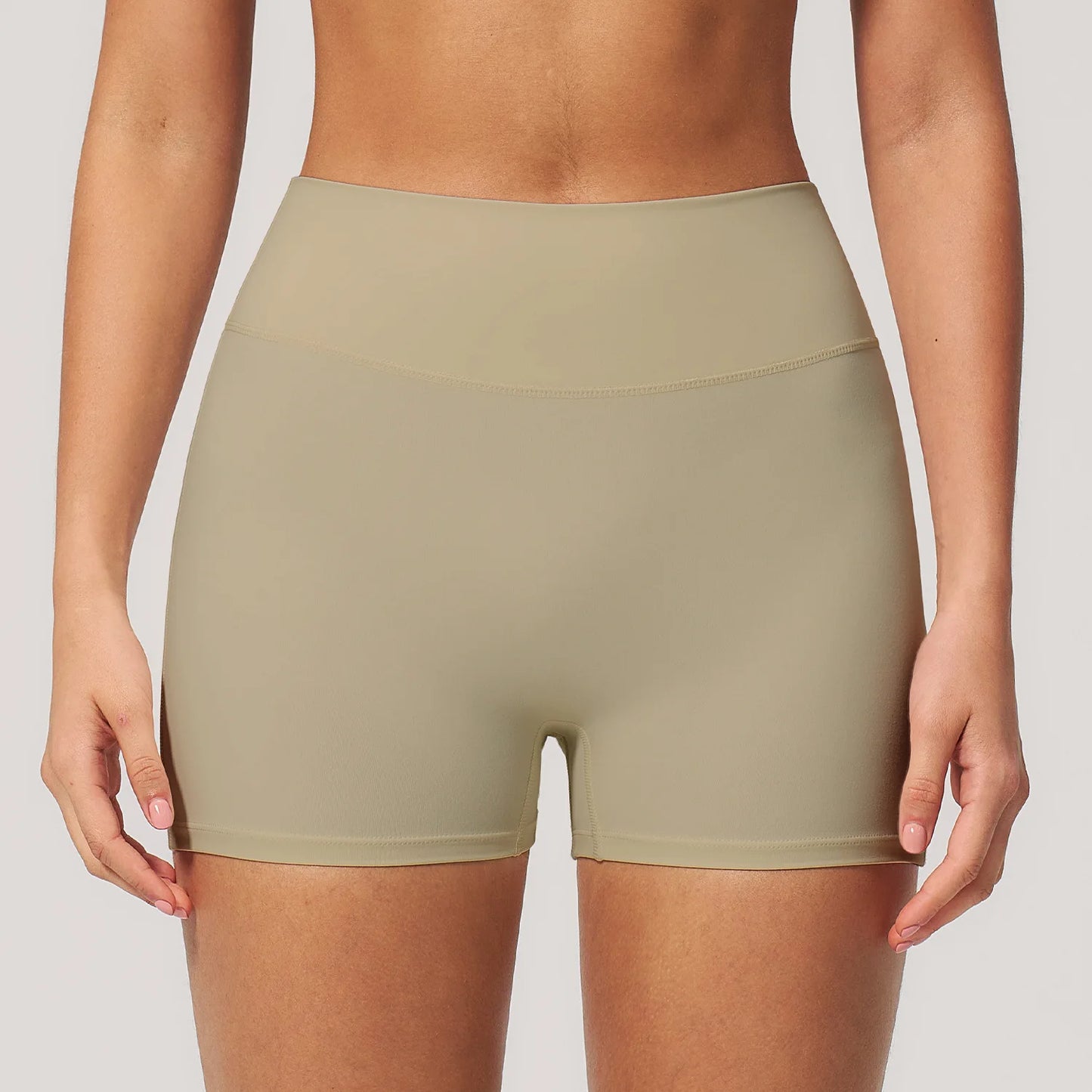 JUREN Yoga Shorts Women Fitness Shorts Running Cycling Shorts Breathable Sports Leggings High Waist Summer Workout Gym Shorts