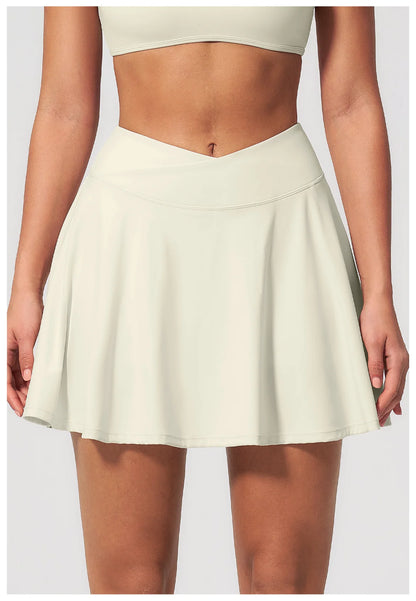 Yoga Short Skirt Women's Sports Short Skirt Quick Drying Running Fitness Badminton Skirt Half Body Anti Light Tennis Skirt Women
