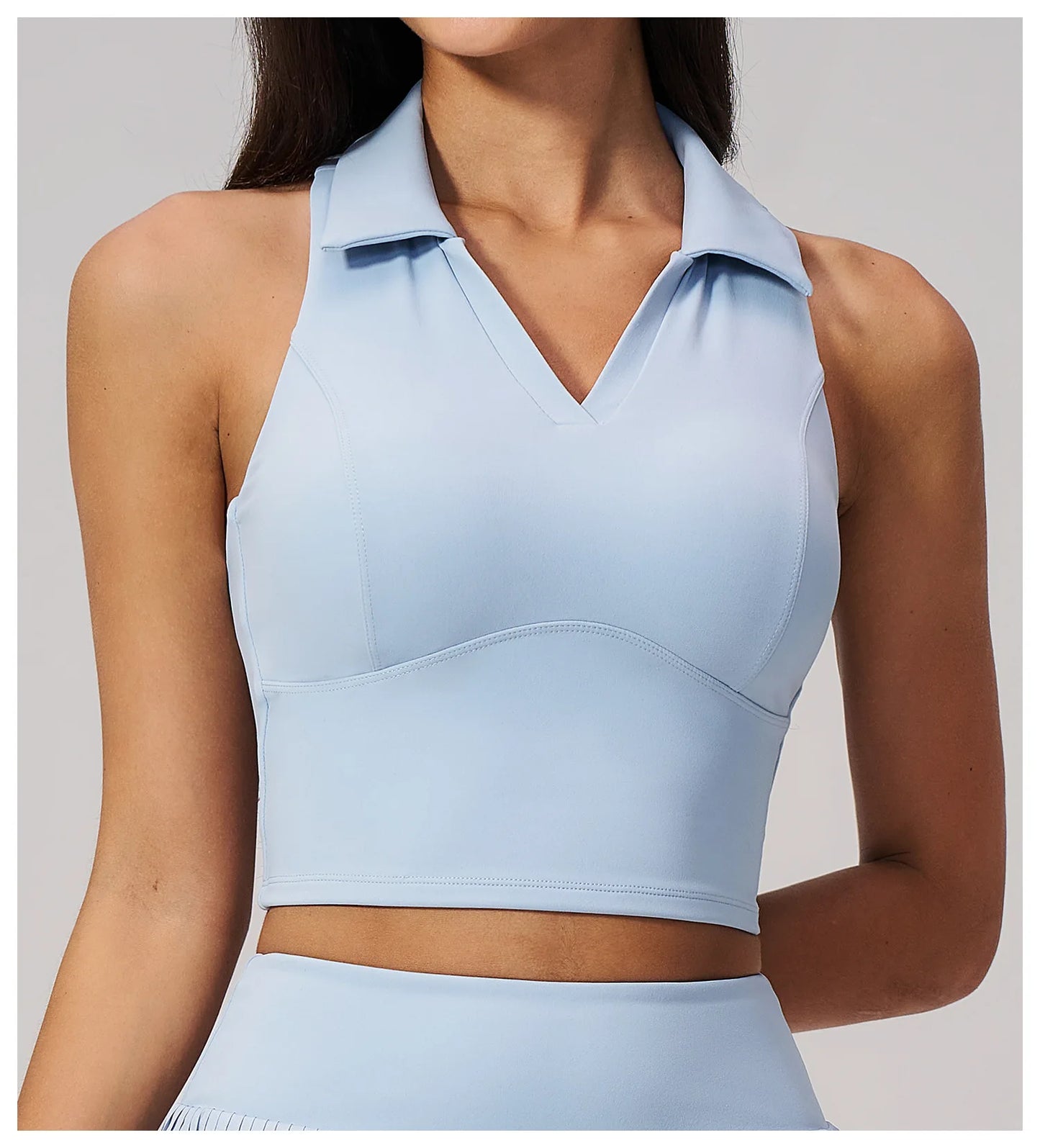 Women's Yoga Tank Push Up Workout Top Quick-Dry Collar Gym Sports Vest Running Female Running Tight Top Women Fitness Underwear