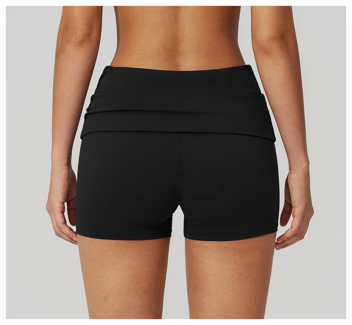 Summer Fold Over Waist Fitness Shorts Women Workout Shorts Yoga Shorts Lift Butt Fitness Shorts Women Running Push Up Gym Shorts