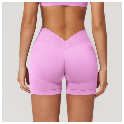 Seamless Yoga Shorts Women High Waist Workout Shorts Fitness Shorts Yoga Lift Butt Fitness Ladies Yoga Gym Running Short Pants