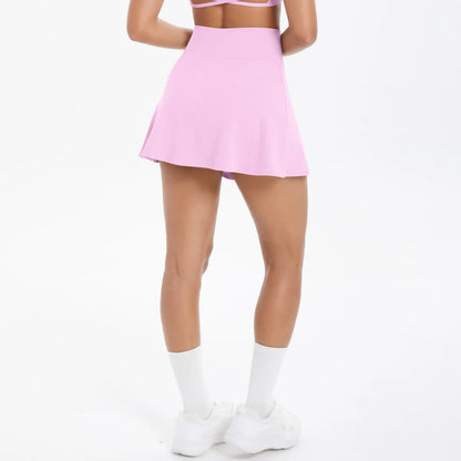 JUREN Sports Yoga Skirts Short Women Golf Tennis Skirts Gym Tennis Skirts Shorts Golf Wear for Women Yoga Running Workout Skirt