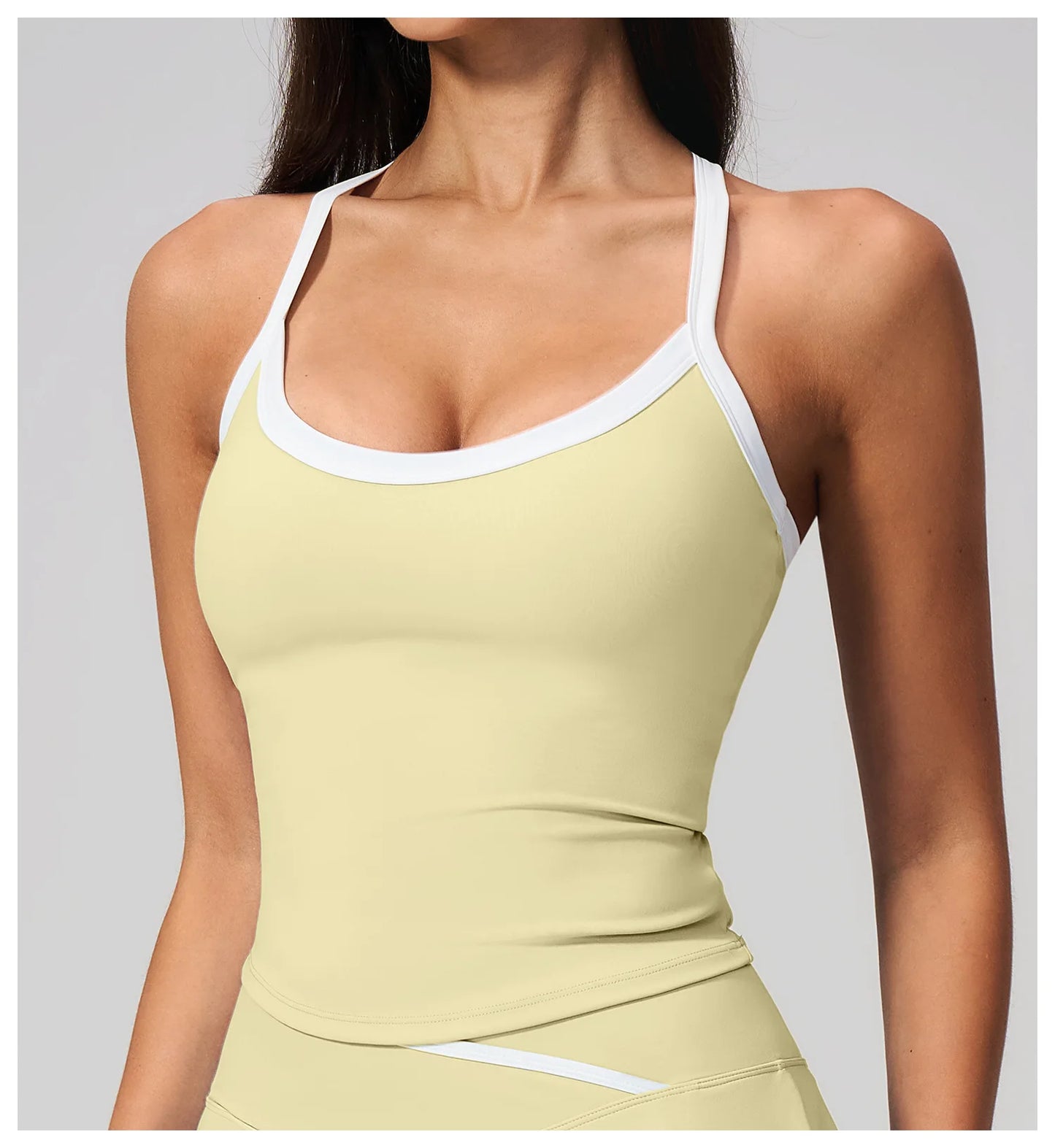 Summer Sports Bra Fitness Vest with Chest Pad Summer Shockproof Bra Nude Feeling Suit Pilates Training Yoga Top Yoga Clothing