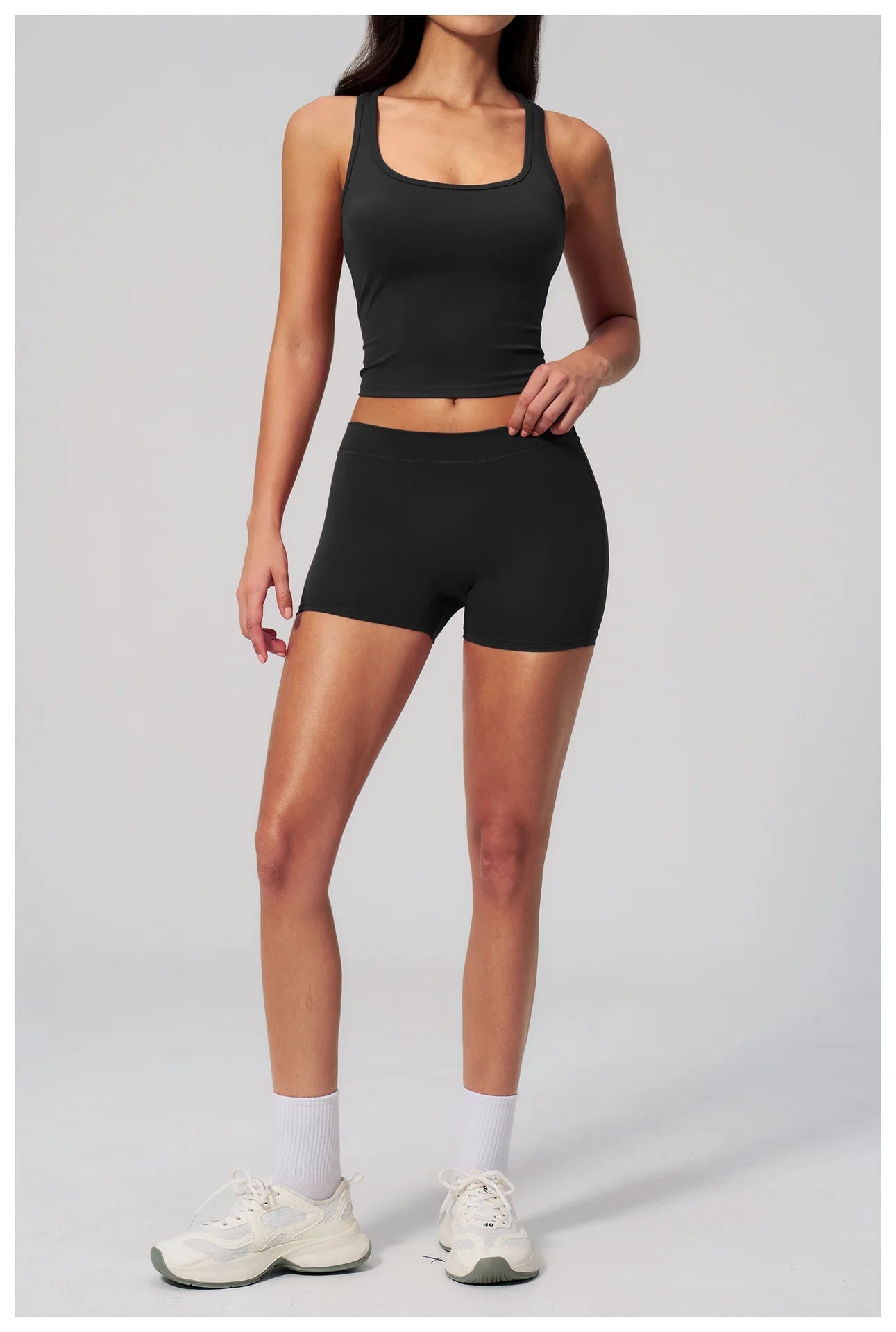 Yoga Vest Women Running Top Tank Top Short Sleeve I-shape Backless Gym Bra Running Workout Top Solid Color Nylon Fitness Top