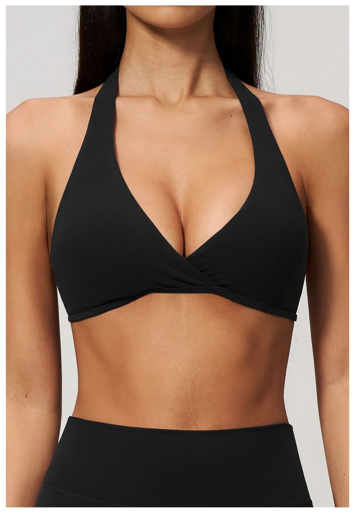 Summer Sports Bra Women Sexy Halter Top High Support Push-up Open Back Gym Wear Impact Fitness Bra Yoga Yops Workout Underwear