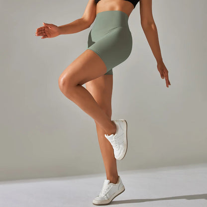 Seamless Yoga Shorts Women Fitness Shorts Running Cycling Shorts Breathable Sports Leggings High Waist Summer Workout Gym Shorts
