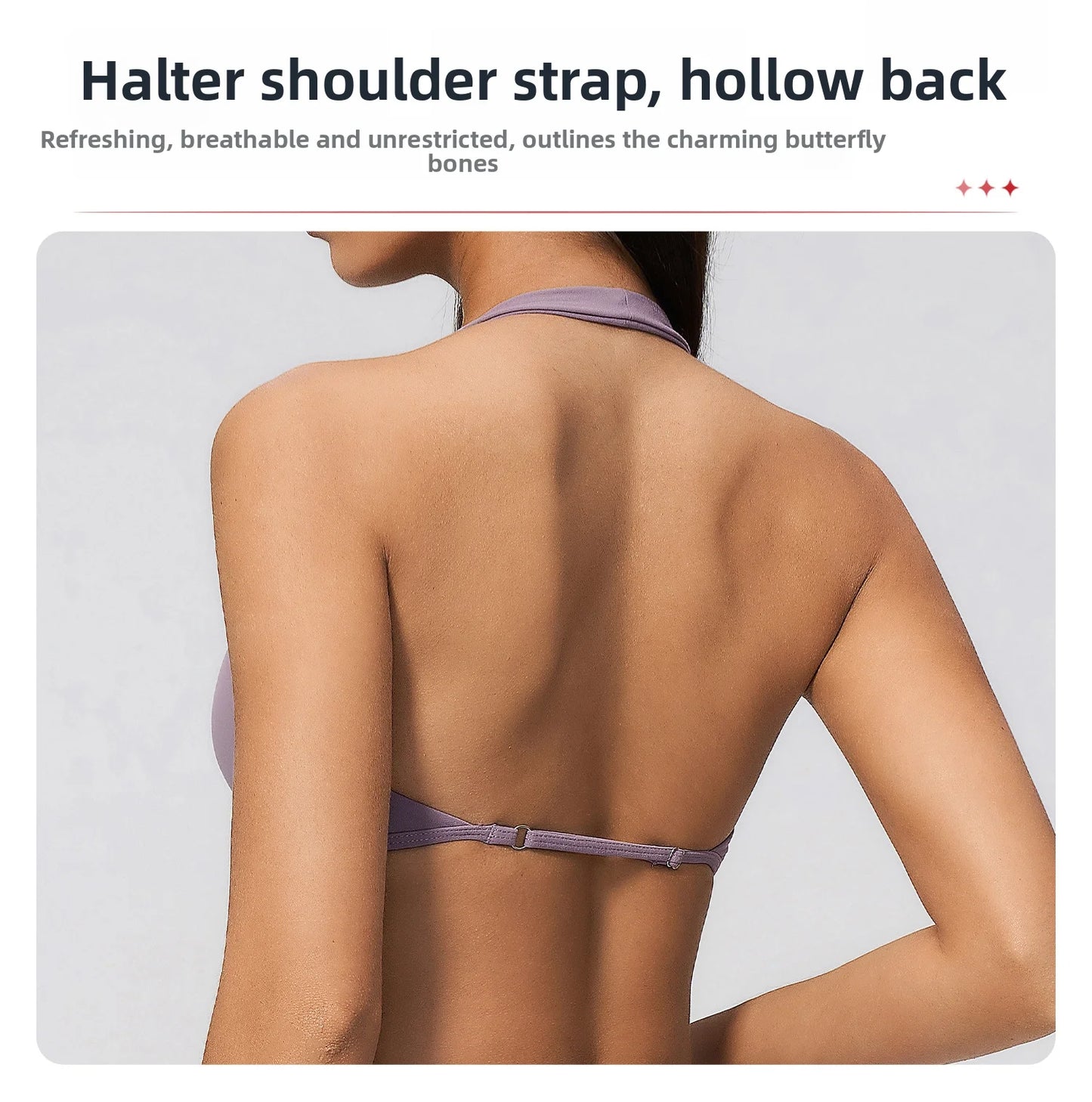 Summer Sports Bra Women Sexy Halter Top High Support Push-up Open Back Gym Wear Impact Fitness Bra Yoga Yops Workout Underwear