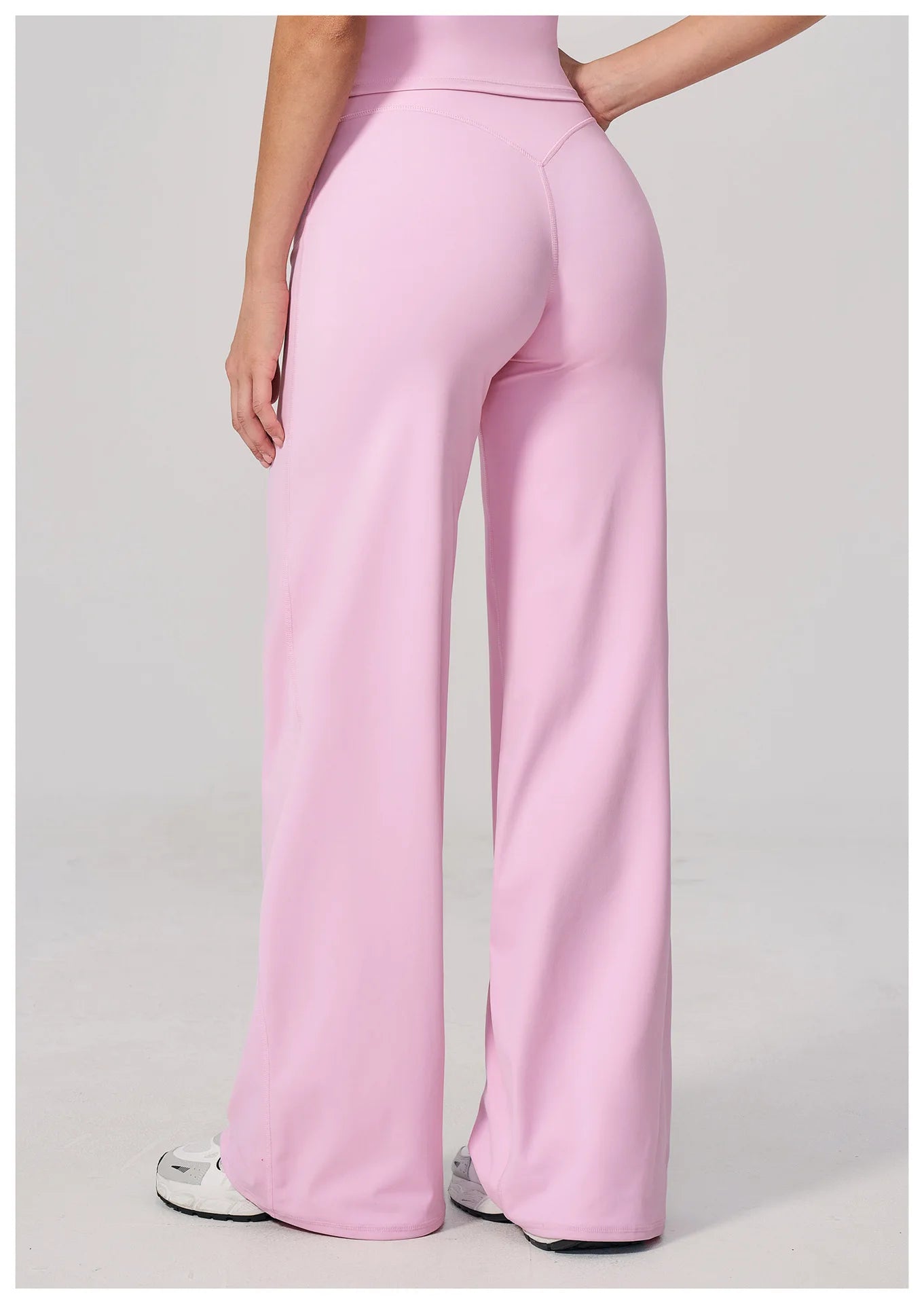 High Waist Wide Leg Yoga Pants Women Butt Lift Workout Trousers Flare Leggings Tummy Control Gym Fitness Straight Leg Bottoms